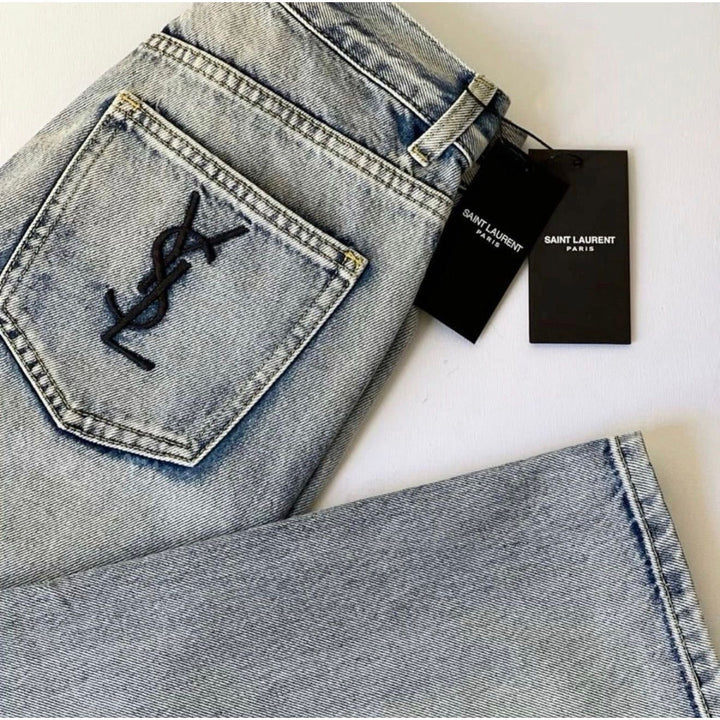 "YSL" pocket jeans