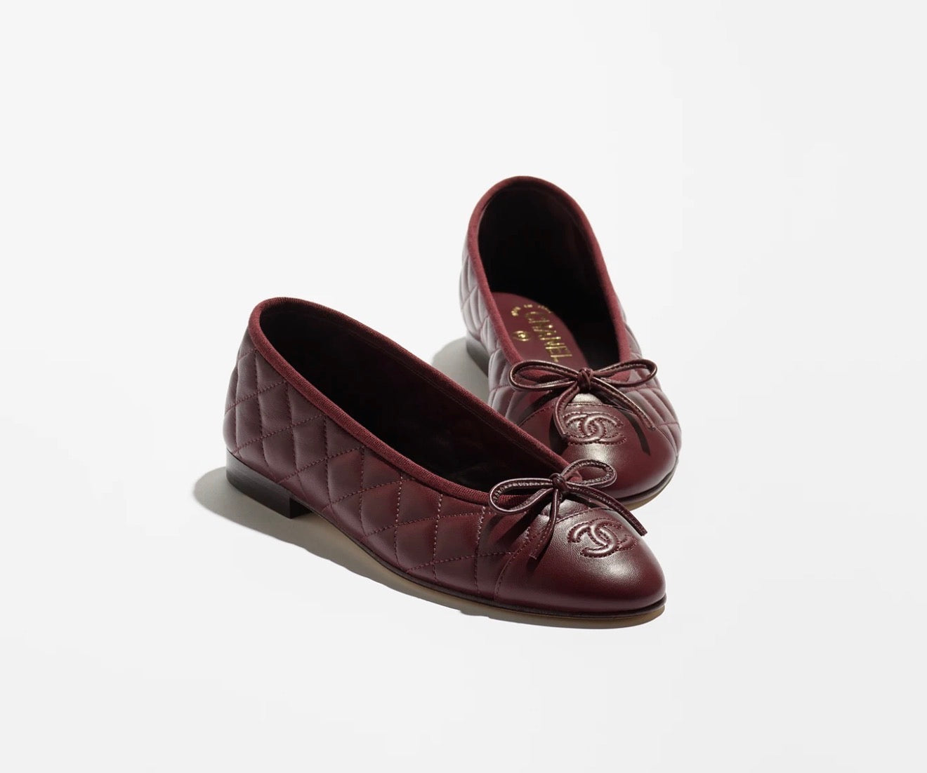 BURGUNDY BALLERINA FLATS