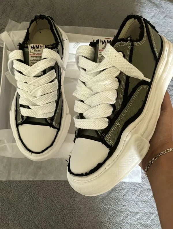 Olive chunky sneakers