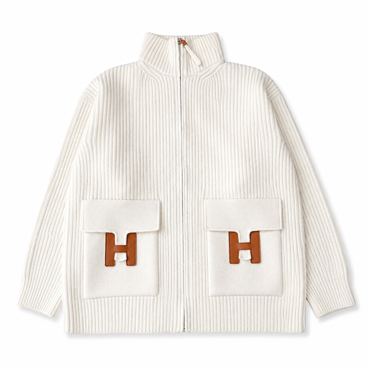 H WHITE KNITTER VEST