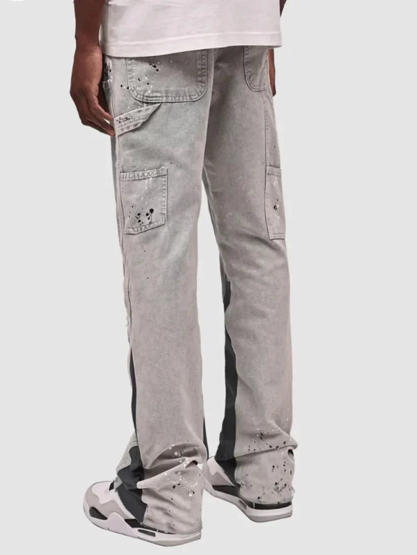 "Grey Flared Denim"