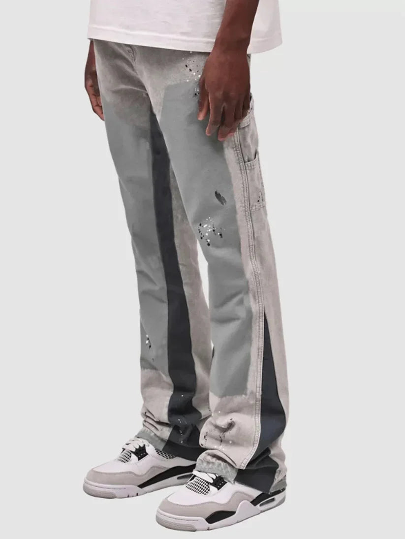 "Grey Flared Denim"