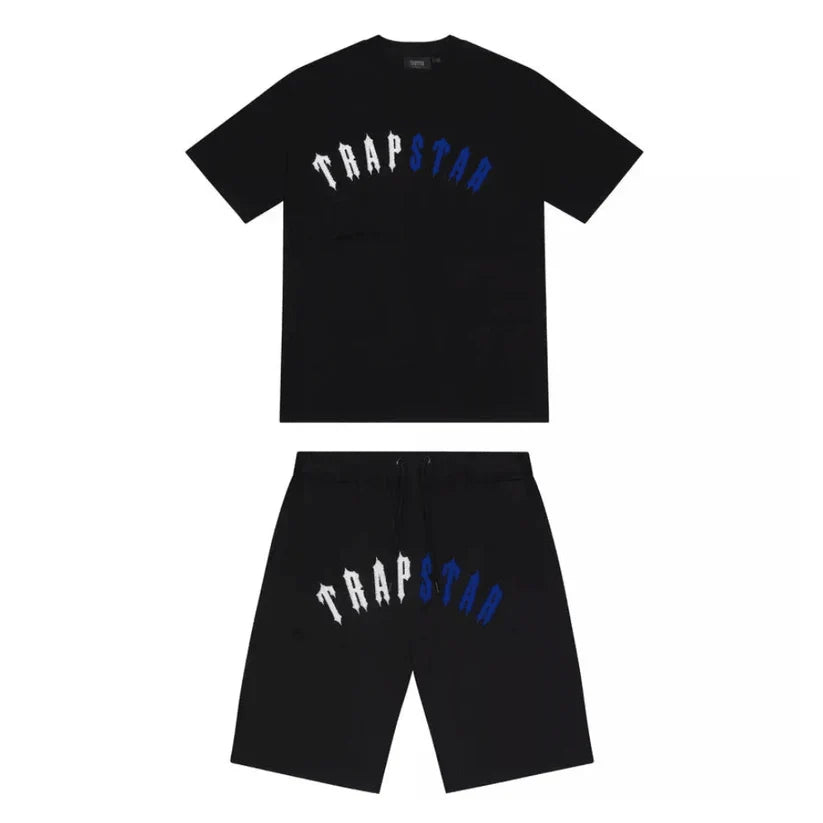 "TS" Short Set Black Blue