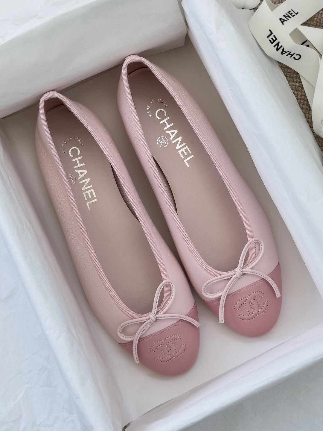 TWO TONED PINK BALLERINA FLATS
