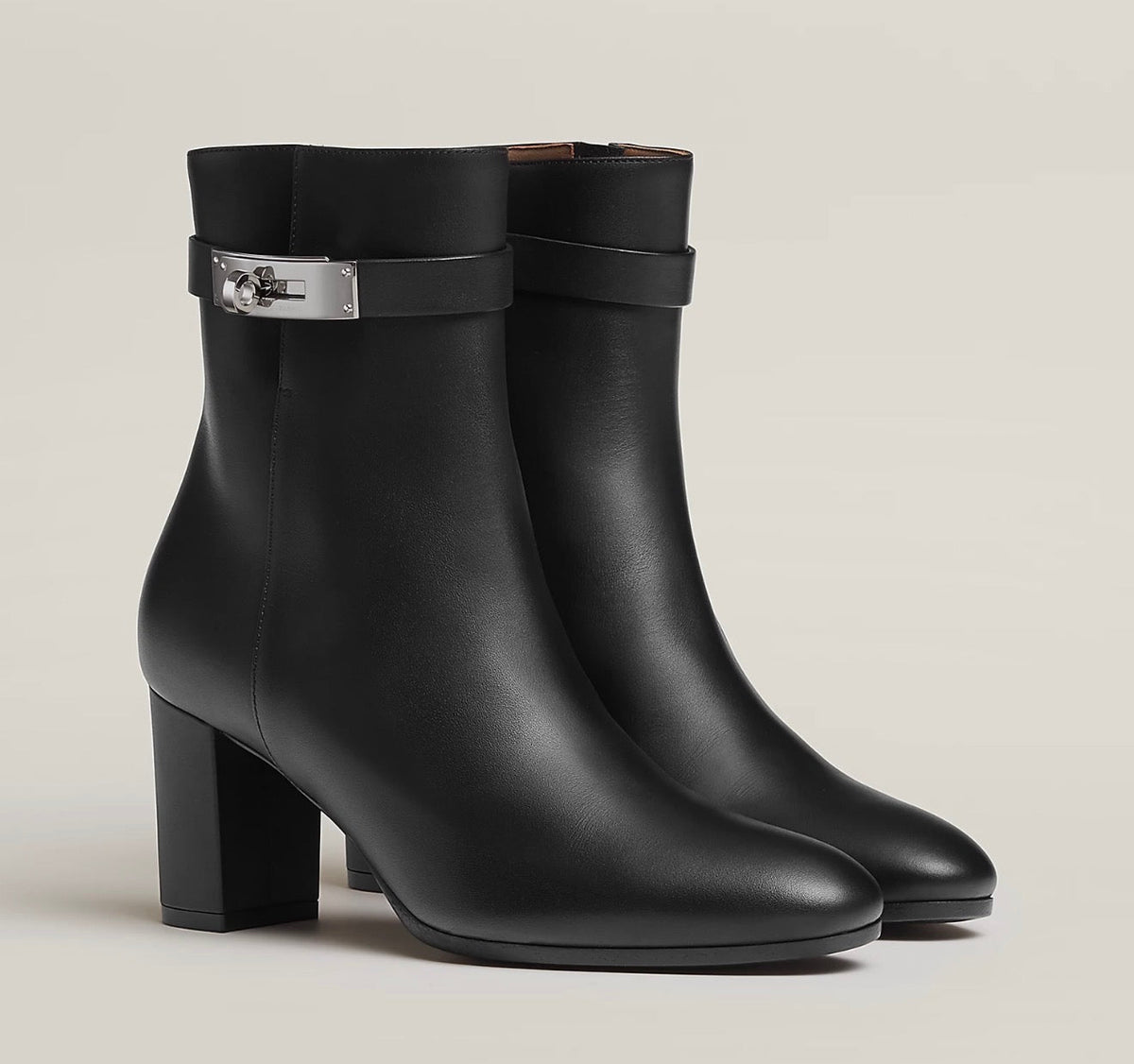 SILVER LOCK ANKLE BOOTS
