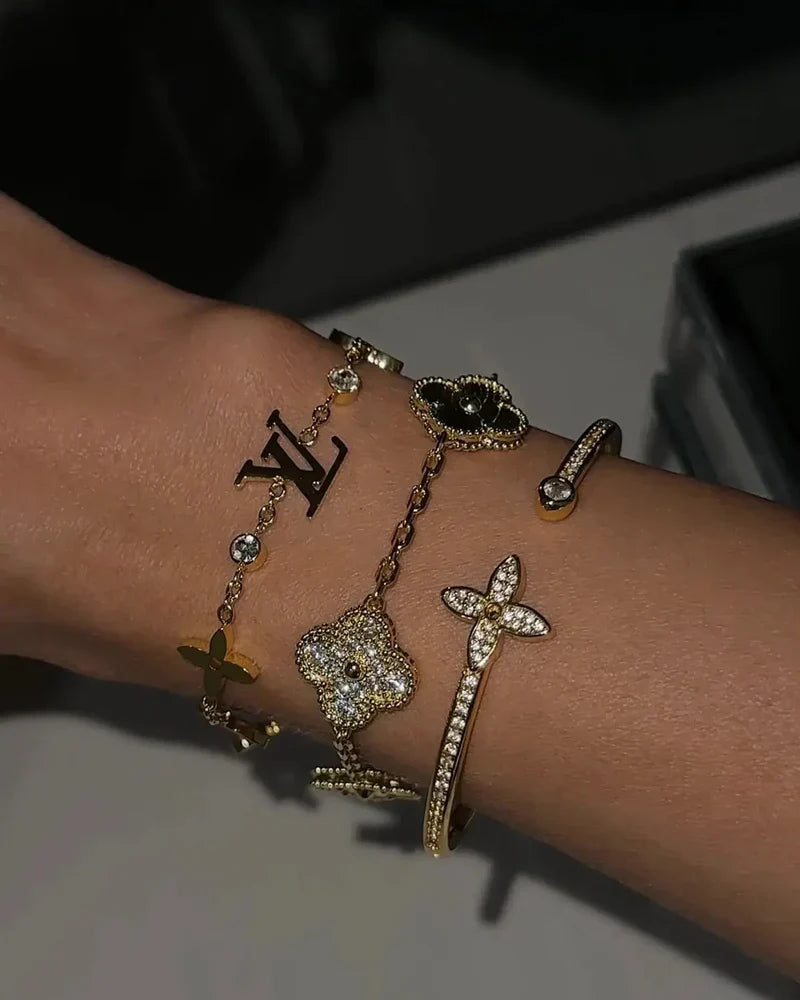 Golden Blossom Charm Bracelet