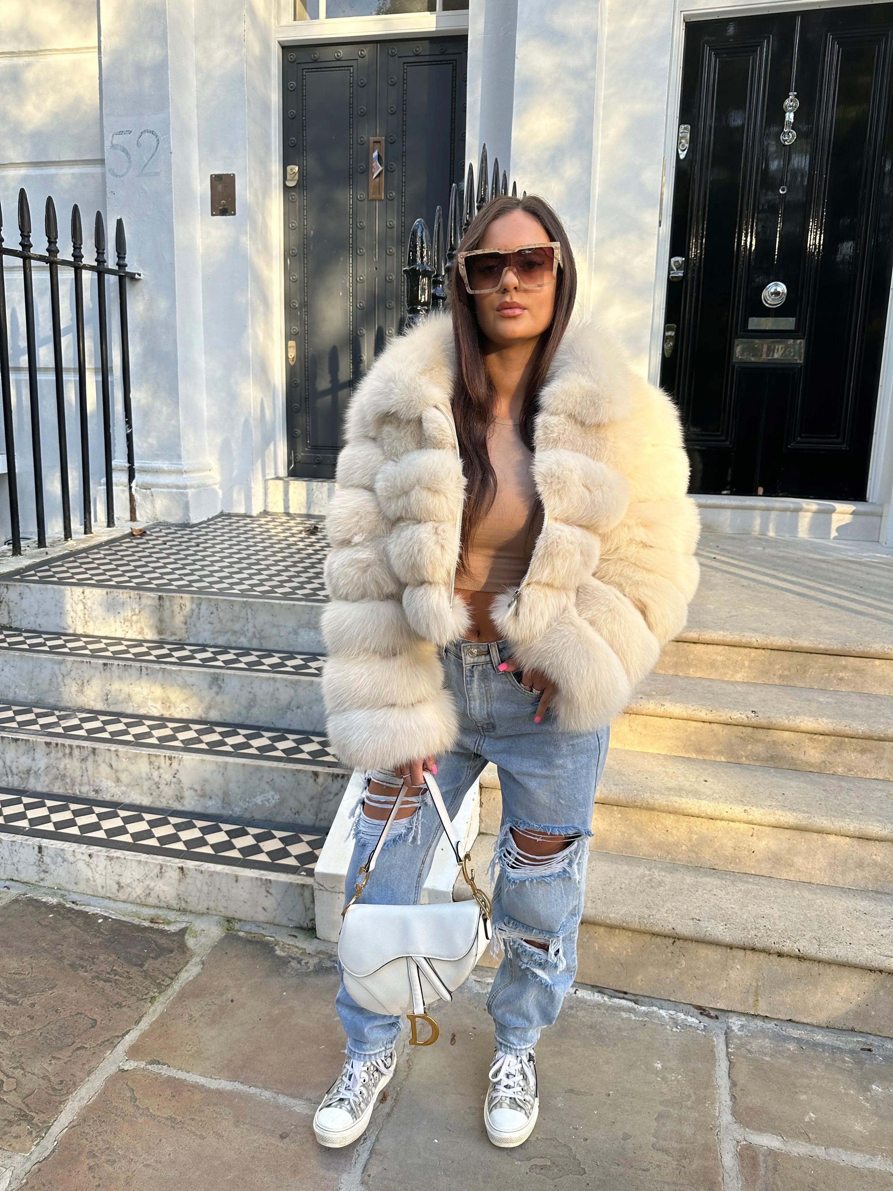 ZIPPED MINI COAT
