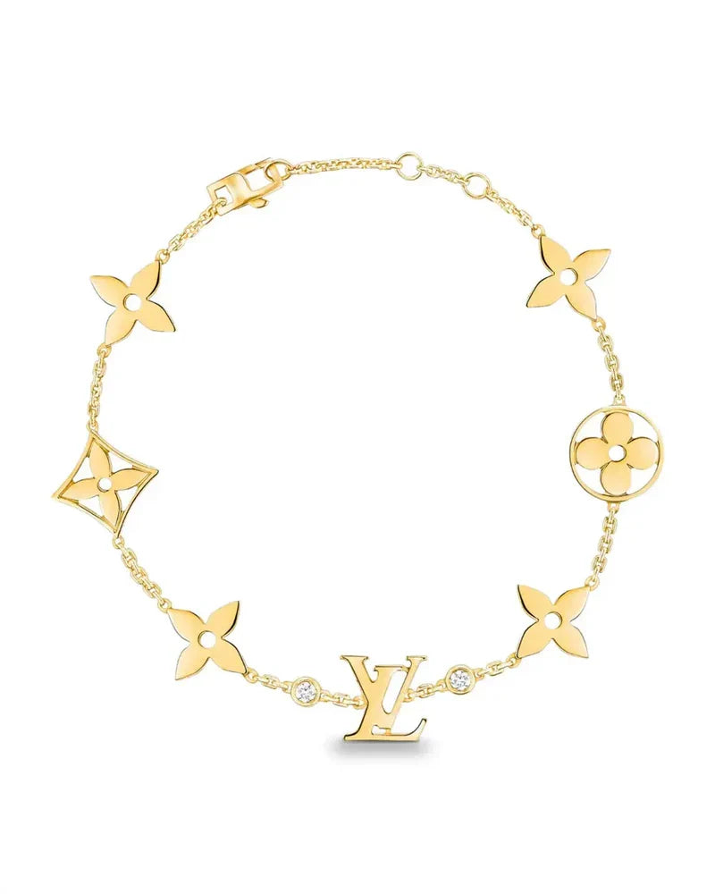 Golden Blossom Charm Bracelet