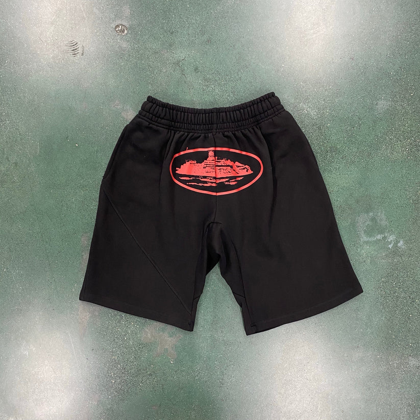 shorts red on black