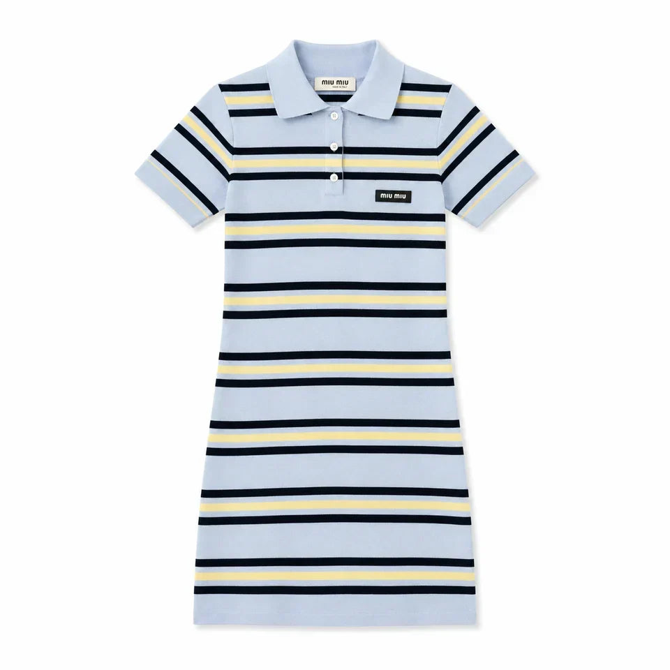 "MIU" BLUE POLO DRESS